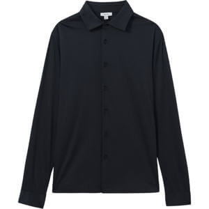 REISS VISCOUNT Slim Fit Mercerised Cotton Jersey Shirt